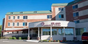 Island Assisted Living Exterior in Hempstead, NY on a sunny day